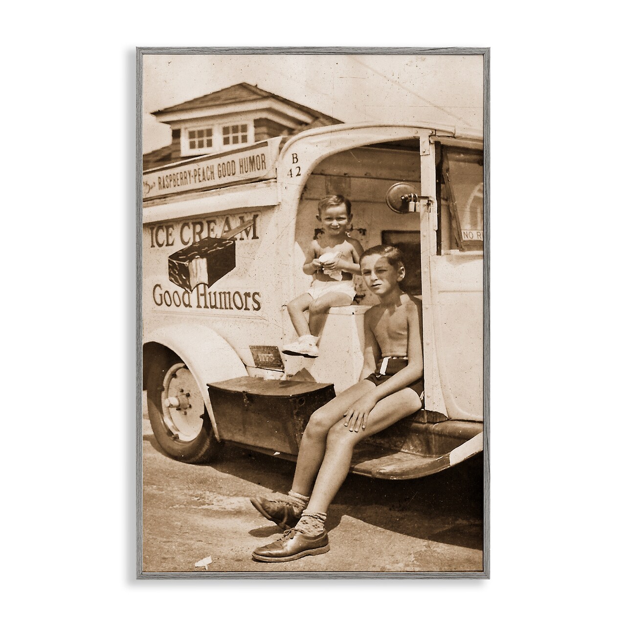 Stupell Industries Vintage Ice Cream Truck Framed Giclee, design by Grotto Studios